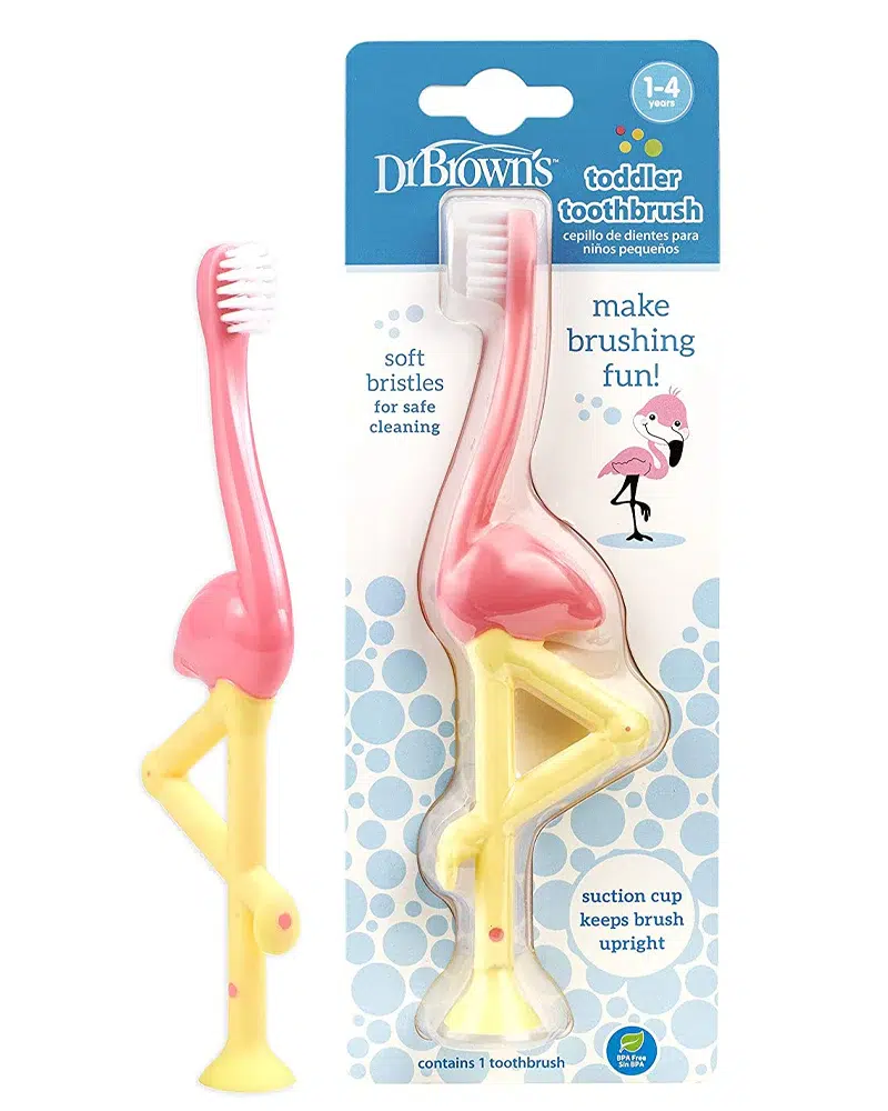 Dr. Brown’s Brosse à dents 1-4A – Flamant Rose