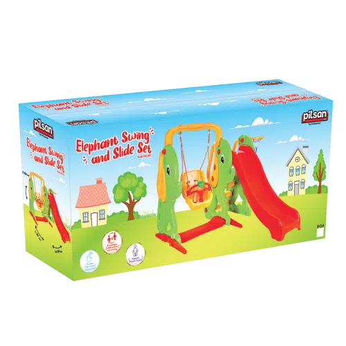 Balançoire et toboggan en forme d’éléphant – Pilsan – Image 3