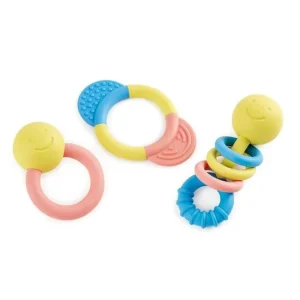 Hape Coffret d’anneaux et hochets de dentition en riz Multicolore