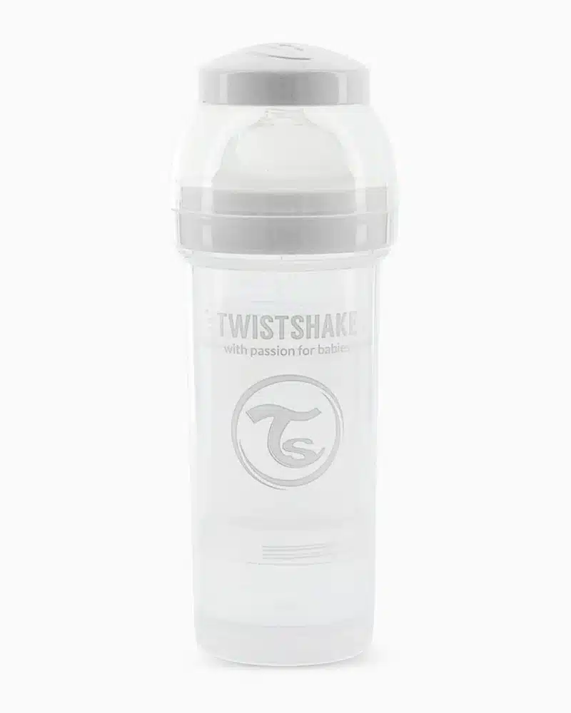 Biberon Anti-Colique Twistshake 260ml 2M+ – Blanc – Image 3