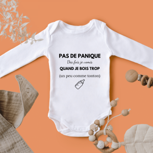 Body bébé personnalisé – “Pas de panique…”