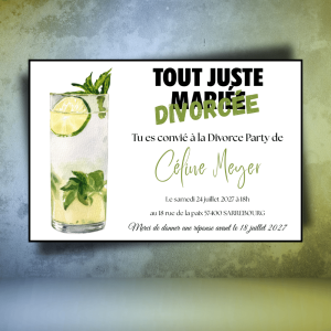 Carte d’invitation – Tout juste divorcé(e)