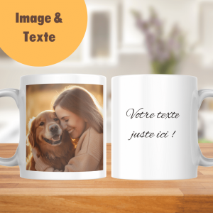 Mug 100% personnalisable – photo et texte