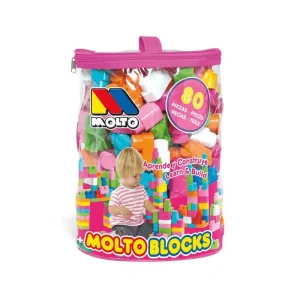 MOLTO – SAC DE BLOCS ROSE 80PCS