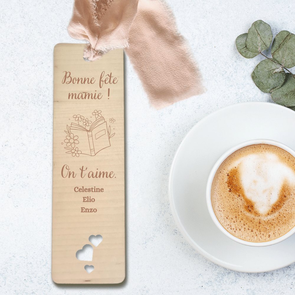 Marque-page en bois – bonne fête