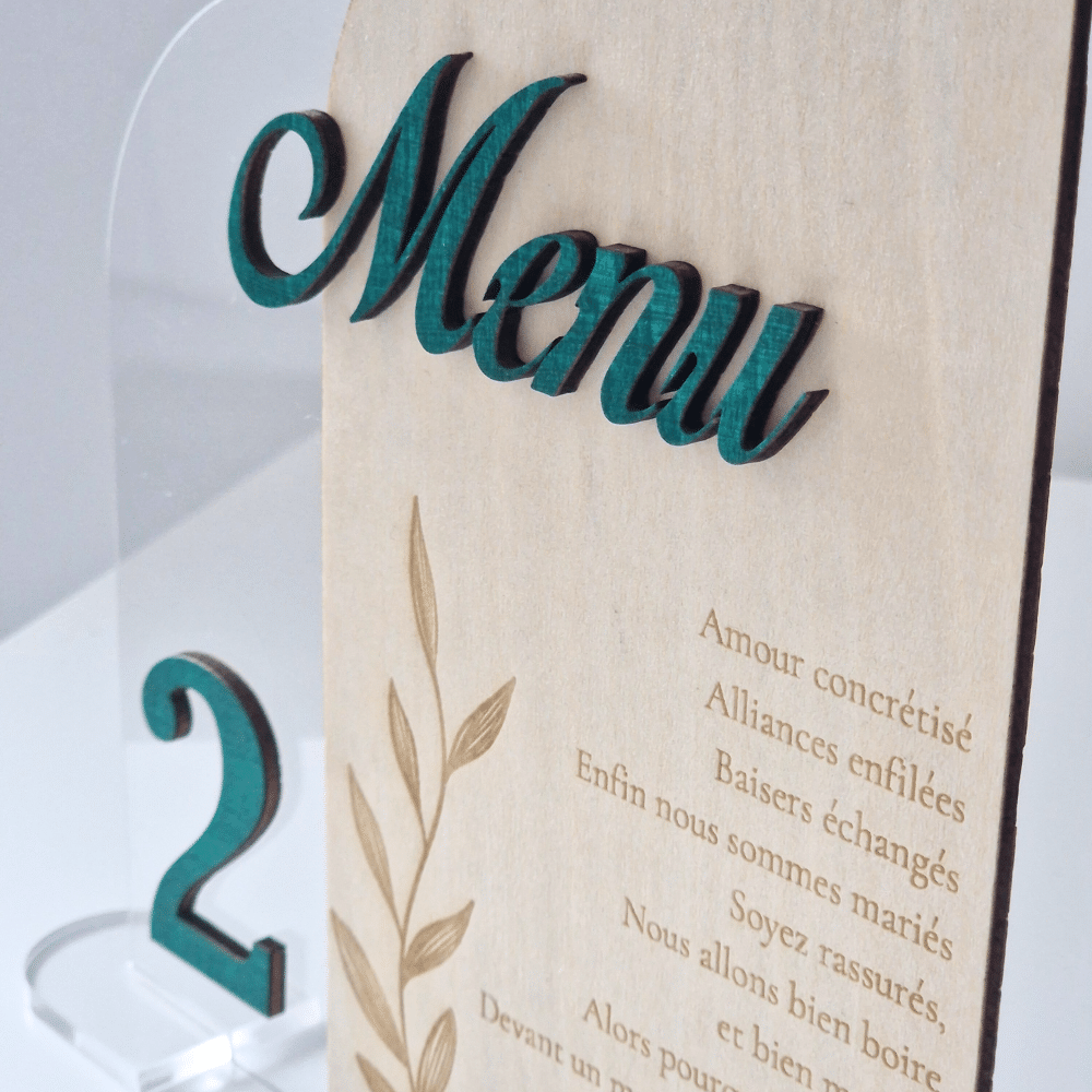 Panneau Menu + Numéro de table – Image 2