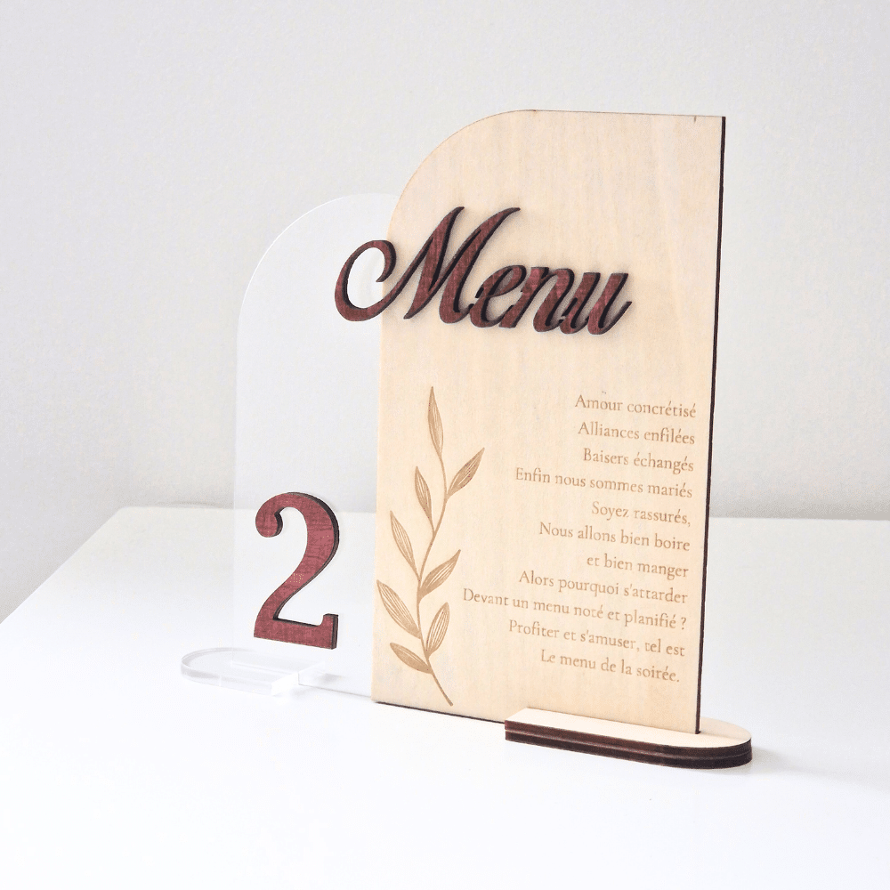 Panneau Menu + Numéro de table – Image 4