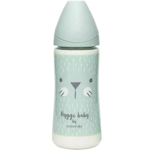 Biberon Suavinex Hygge 360 mL – Débit Rapide Vert Moustache