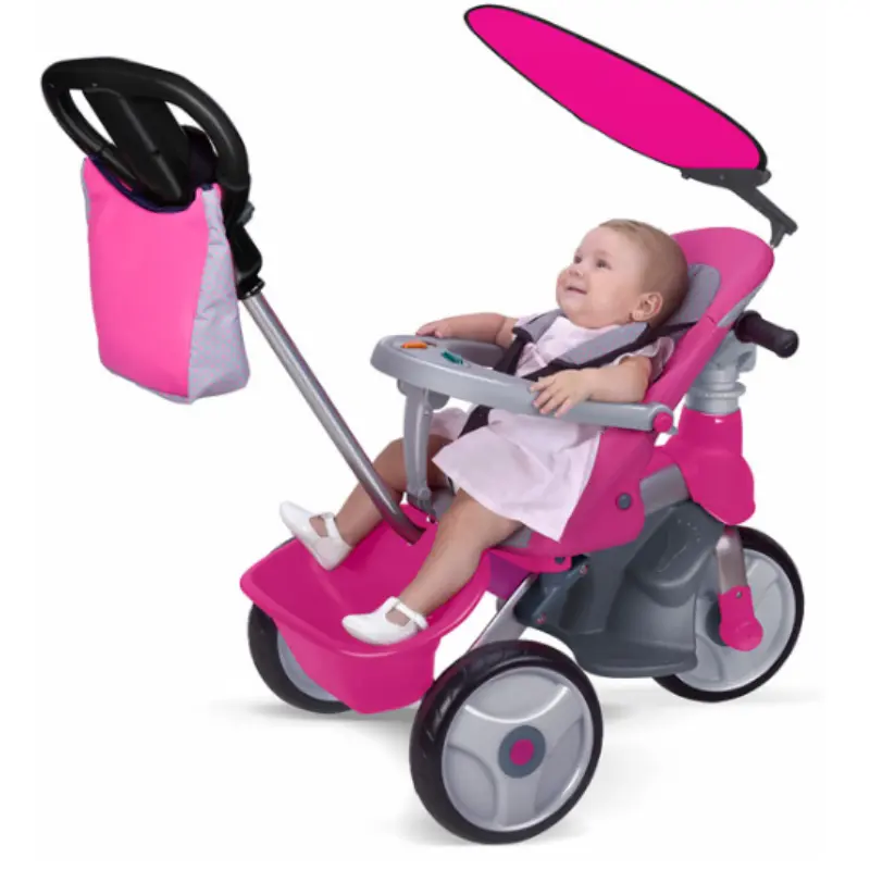 TRICYCLE BABY TRIKE EASY EVOLUTION ROSE – FEBER – Image 3