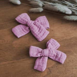 La barrette noeud vieux Rose