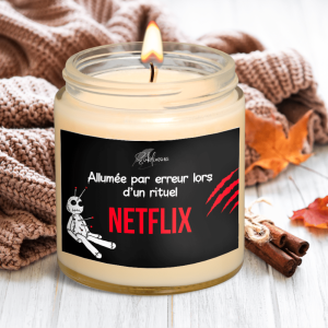 Bougie Halloween – rituel netflix