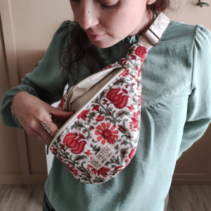 Le sac banane matelassé coton indien – Femme