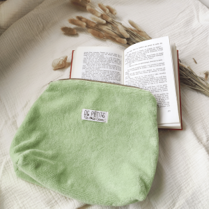 Trousse de toilette éponge Verte